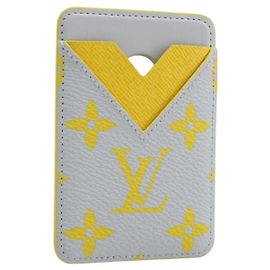 LOUIS VUITTON Monogram Glow Porte Cartes Magnet Yellow M15033 LV Auth BA14624SAM Yellow Monogram