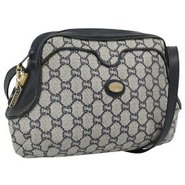 Borsa a tracolla GUCCI GG Supreme PVC Navy Gold Auth 193574 D'oro Blu navy