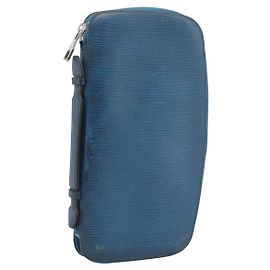 LOUIS VUITTON Epi Organizer Atholl Clutch Bag Blue M60731 LV Auth BA14536 Blue