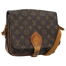 LOUIS VUITTON Bolsa de Ombro Monogram Cartouchiere MM M51253 LV Auth BA14550 Monograma