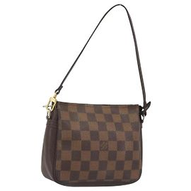 LOUIS VUITTON Damier Ebene Trousse Make Up Pouch N51982 LV Auth 193409 Damier ebene