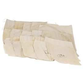 Set de 20 Dust Bags PRADA de algodón, Blanco, Auténtico 191878 Blanco