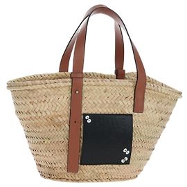 LOEWE Studio Ghibli My Neighbor Totoro Basket Medium Soot Sprites Auth 167475SAM Marrone Beige
