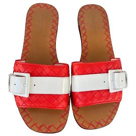 Bottega Veneta leather mules Orange