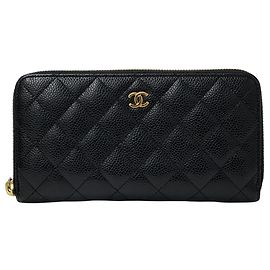 Chanel Matelassé Long Wallet Black