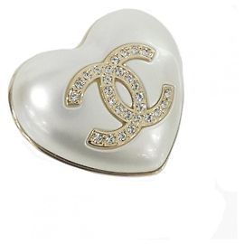 Spilla Chanel AB7006 Oro e Bianca Bianco D'oro Altro