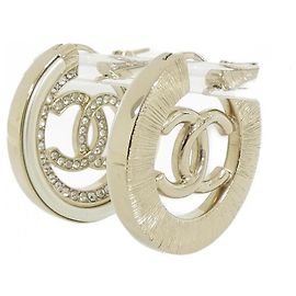 Chanel AB6732 Creolen Weiß Golden Andere