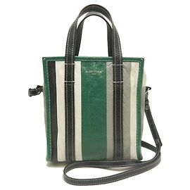 Balenciaga Bazaar Shopper Tote Bag Black Green