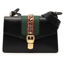 Bolsa de Ombro Gucci Sherry Line Sylvie Preto
