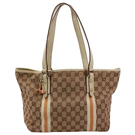 Sac cabas Gucci Sherry Line Beige Écru Jaune