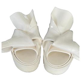 White rubber flat sandals N°21 Kartell White
