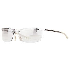 Dior by Galliano 2000s 'Mini Glam' randlose Sonnenbrille Silber