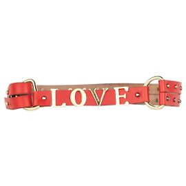 Dolce & Gabbana SS03 Bondage ‘Love’ Ledergürtel Rot