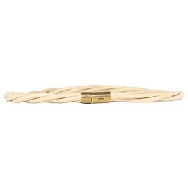 Gucci by Tom Ford 2000s Twisted Cable Belt Beige