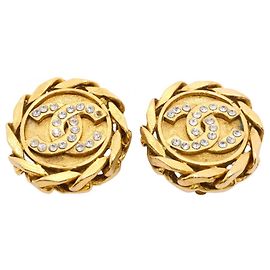 Boucles d'oreilles clips Chanel Gold Doré