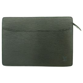 Louis Vuitton Epi Pochette Homme Clutch Bag Black