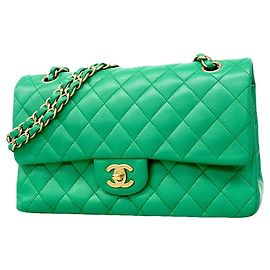 Bolsa de Ombro Chanel Matelassé Verde Verde