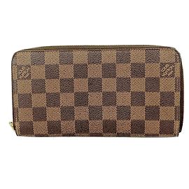 Louis Vuitton Damier Zippy Long Wallet in Ebene Damier ebene