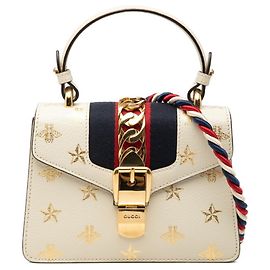 Gucci Bee & Star Mini Sylvie Handtasche Weiß