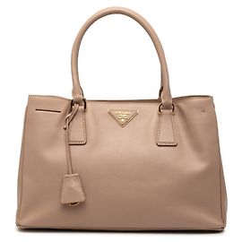 Saco Tote Prada Galleria em couro Saffiano bege Bege