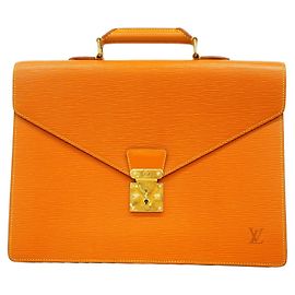 Sac Louis Vuitton Epi Serviette Conseiller Doré