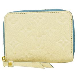 Louis Vuitton Monogram Empreinte Zippy Coin Purse Blue Cream