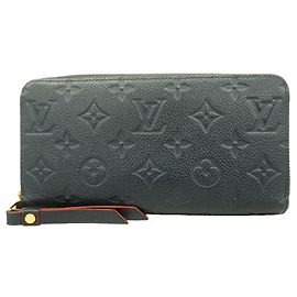Louis Vuitton Monogram Empreinte Zippy Wallet Red