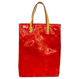 Borsa Louis Vuitton Vernis Lead MM Rosso