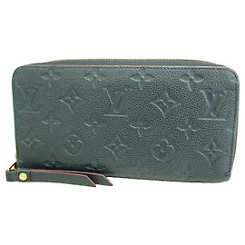 Louis Vuitton Monogram Empreinte Zippy Wallet Red