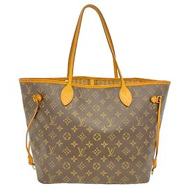 Sac cabas Louis Vuitton Monogram Neverfull MM Marron
