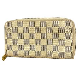 Louis Vuitton Damier Azur Zippy Wallet Weiß