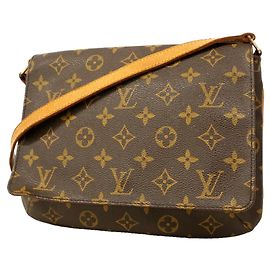 Borsa a tracolla Louis Vuitton Monogram Musette Tango Marrone
