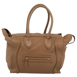 Céline Celine Luggage Grainy Leather Medium Marron