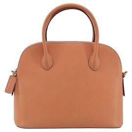 Céline Celine Vintage Convertible Bowler Leather Medium Orange