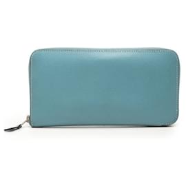 Hermès Cartera Hermes Azap Long Classic Zip Azul