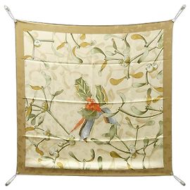 Hermès Hermes NEIGE D'ANTAN Carre Scarf Muffler Bege