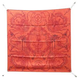Hermès Carré di seta Hermes THE HORSAWARDS Rosso
