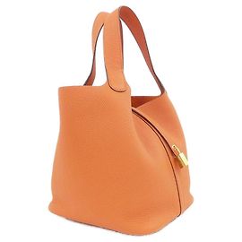 Hermès Bolsa Hermes Picotin Lock MM Laranja