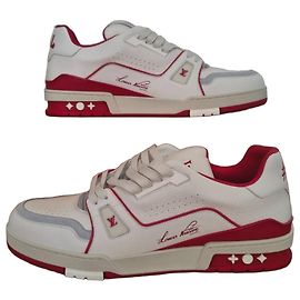 Louis Vuitton LV Trainer Sneaker White Red White Red