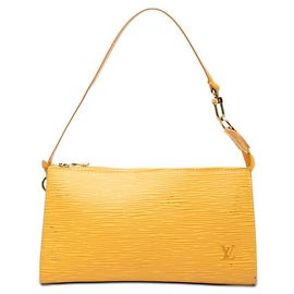 Louis Vuitton Epi Pochette Accessoires in pelle gialla Giallo