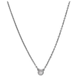 Colar Tiffany & Co. By the Yard com um único diamante Prata Outro