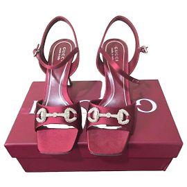 Sandálias Gucci Horsebit Bordeaux