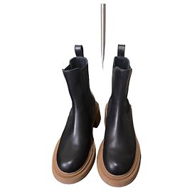 Loewe Black Leather Chelsea Boots Brown Black