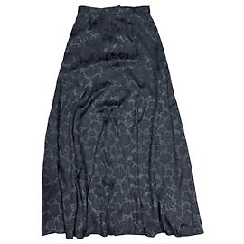 Chanel Maxirock aus floralem Seidenbrokat in Schwarz Schwarz