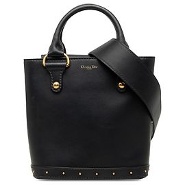 Borsa a secchiello Dioravenue Small in pelle di vitello nera Dior Nero