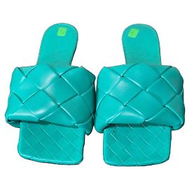Sandali The Pouch Slide Bottega Veneta Turchese
