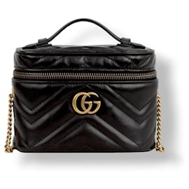 Gucci Marmont Vanity Mini Black Handbag Black