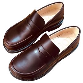 Mocasines Loewe de cuero marrón Marrón oscuro