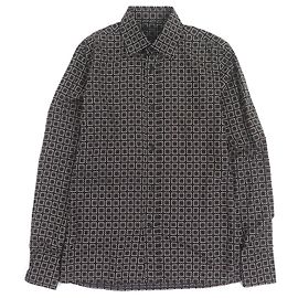 Camicia a maniche lunghe in seta Gucci Nero