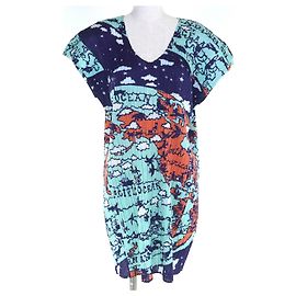 Issey Miyake Robe PLEATS PLEASE World Map Ocean en polyester Multicolore